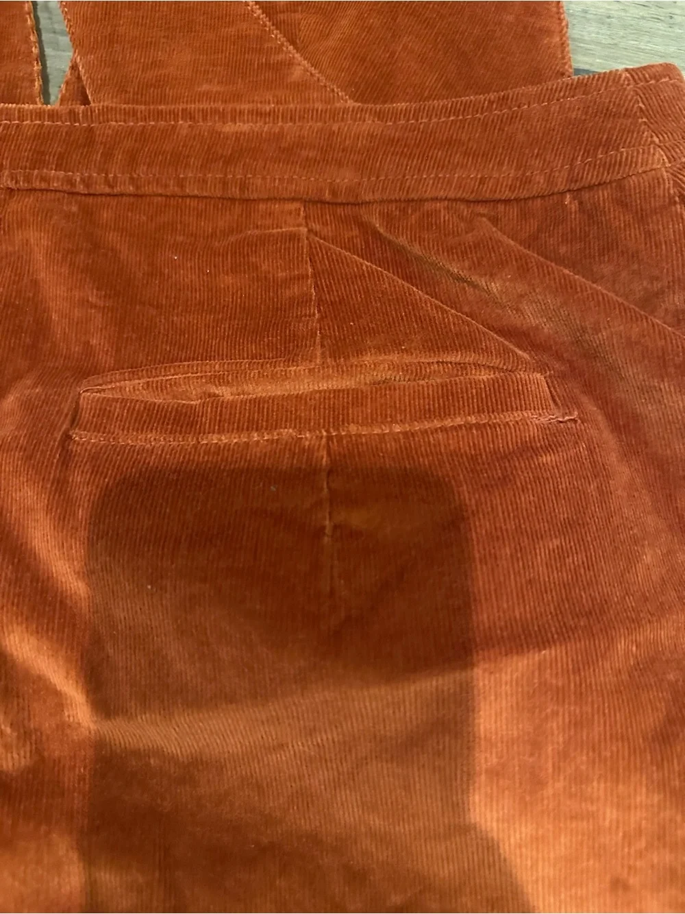 Free People Burnt Orange Corduroy Pinafore Mini Dress